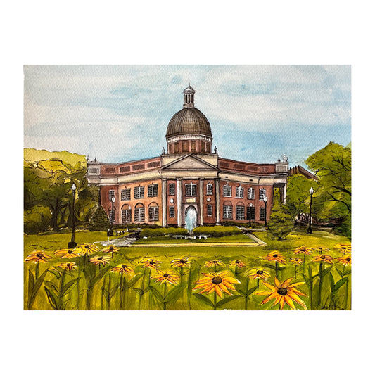 University of Southern Mississippi Watercolor Print